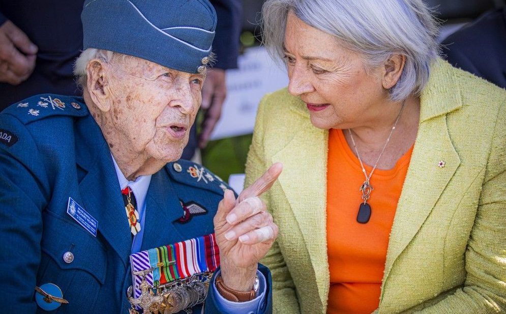 Honourary Lt.-Gen. Richard Rohmer, Gov. Gen. Mary Simon, 73rd Canadian Tulip Festival