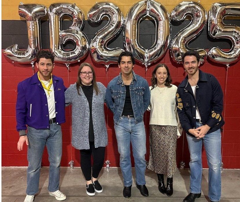 A photo of the backstage meeting at the Canadian Tire Centre on Monday, Dec. 15, 2025, shows, left to right, Nick Jonas, Justine Walker, Joe Jonas, Erica Geller and Kevin Jonas. A separate photo shows the brothers with Chelsea Roggie and Mandy Read. A photo of the backstage meeting at the Canadian Tire Centre on Monday, Dec. 15, 2025, shows, left to right, Nick Jonas, Justine Walker, Joe Jonas, Erica Geller and Kevin Jonas. A separate photo shows the brothers with Chelsea Roggie and Mandy Read.