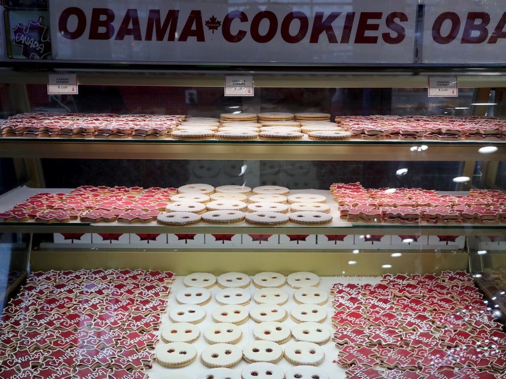  Jonas Brothers cookies (middle shelf) were selling like hotcakes at Le Moulin de Provence bakery/deli in the ByWard Market Monday. The Jonas Brothers (consisting of Joe, Kevin and Nick) are playing Monday night at the CTC.