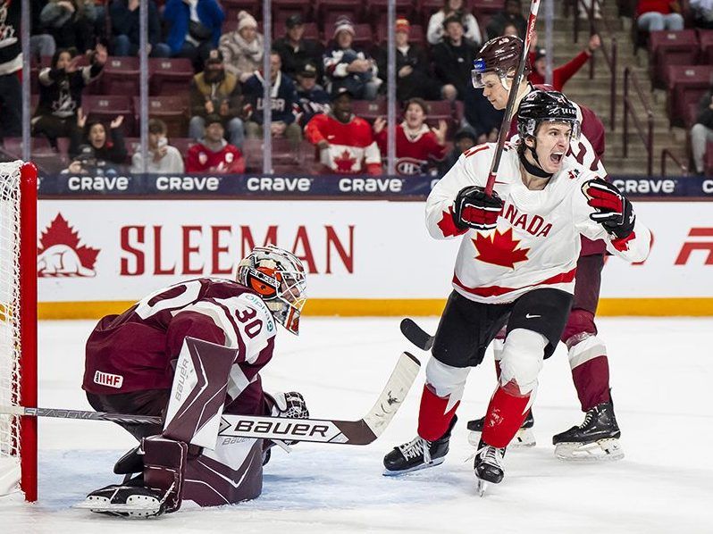 Michael Hage, Canada narrowly avoid repeating history in overtime win over Latvia