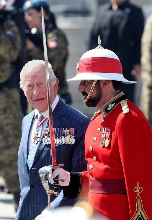 MAY 27, 2025 -- King Charles inspects the Royal Canadian Regiment's 100 person Guard of Honour.