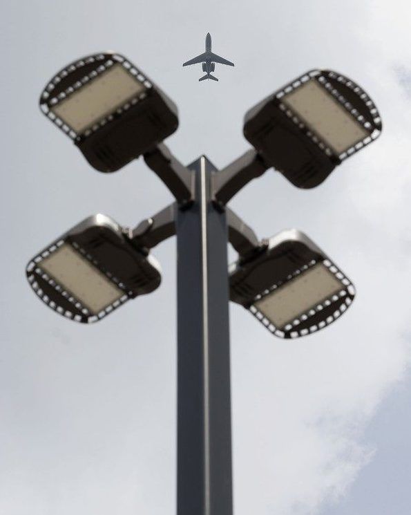 July 11, 2025 -- An airplane flies over Bsrrhaven in Ottawa Friday afternoon.