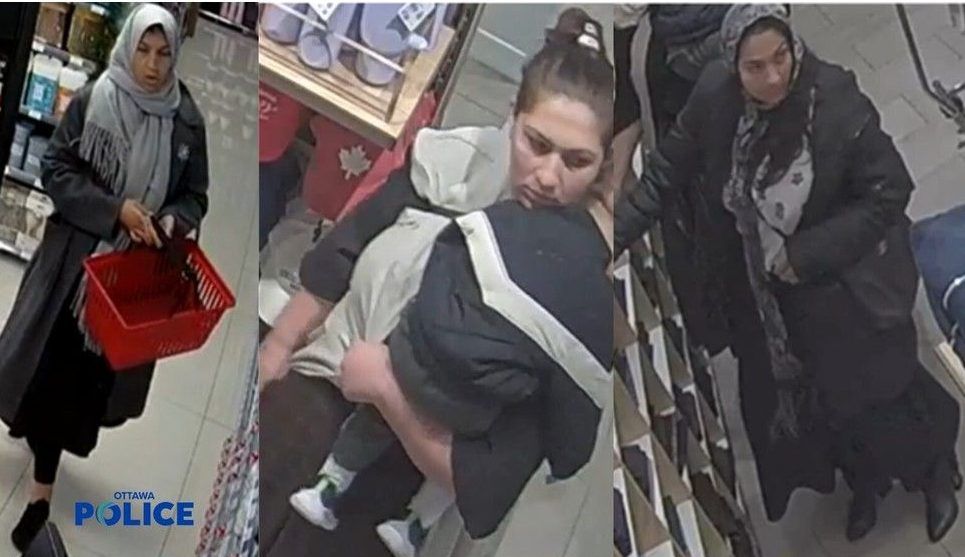 The Ottawa Police Service is asking for public’s assistance in identifying three women involved in multiple merchandise thefts in the west end on Nov. 23, 2025. The Ottawa Police Service is asking for public’s assistance in identifying three women involved in multiple merchandise thefts in the west end on Nov. 23, 2025.