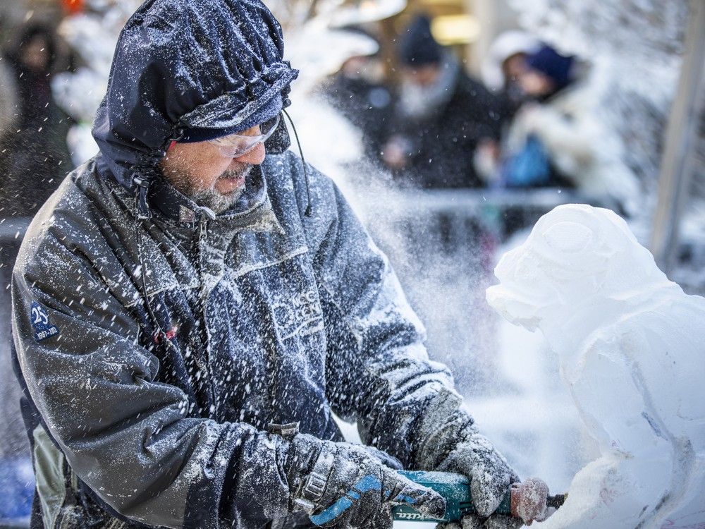  Mowafak Nima worked his magic on an ice sculpture of a frog on Sparks Street during Winterlude 2025. This year, the Crystal Garden is back in Confederation Park.