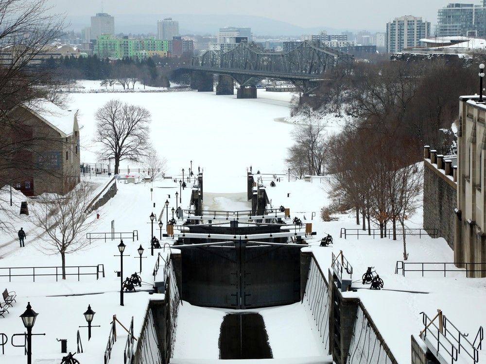  The locks at the Rideau Canal. Last year, a skier attempted to jump over the Canal, earning a rebuke from Parks Canada.