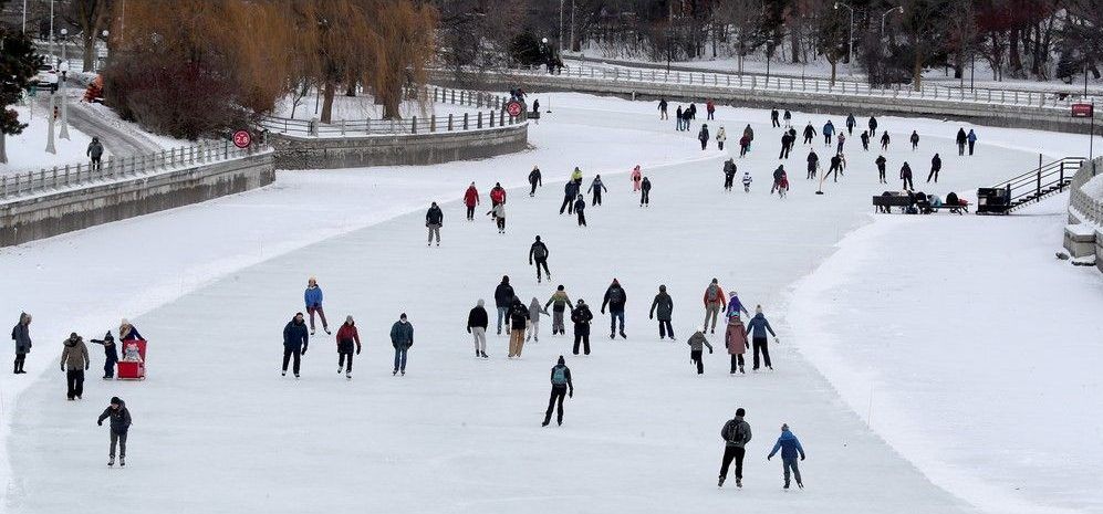  People skate on the Rideau Canal Skateway on Dec. 31, 2025. Official Winterlude activities were removed from the canal ice due to the iffy weather of recent winters, but the full 7.8-kilometre length of the Skateway has been open for weeks, and the ice quality has been outstanding.
