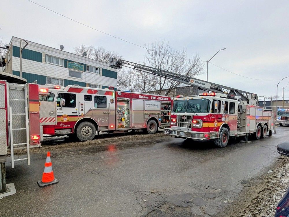Ottawa Fire Services crews were called to a building in the 600 block of St. Patrick Street on Sunday, Jan. 4, 2026. Ottawa Fire Services crews were called to a building in the 600 block of St. Patrick Street on Sunday, Jan. 4, 2026.