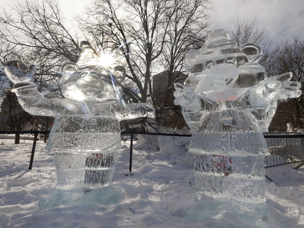  Winterlude ice sculptures at Confederation Park in Ottawa.