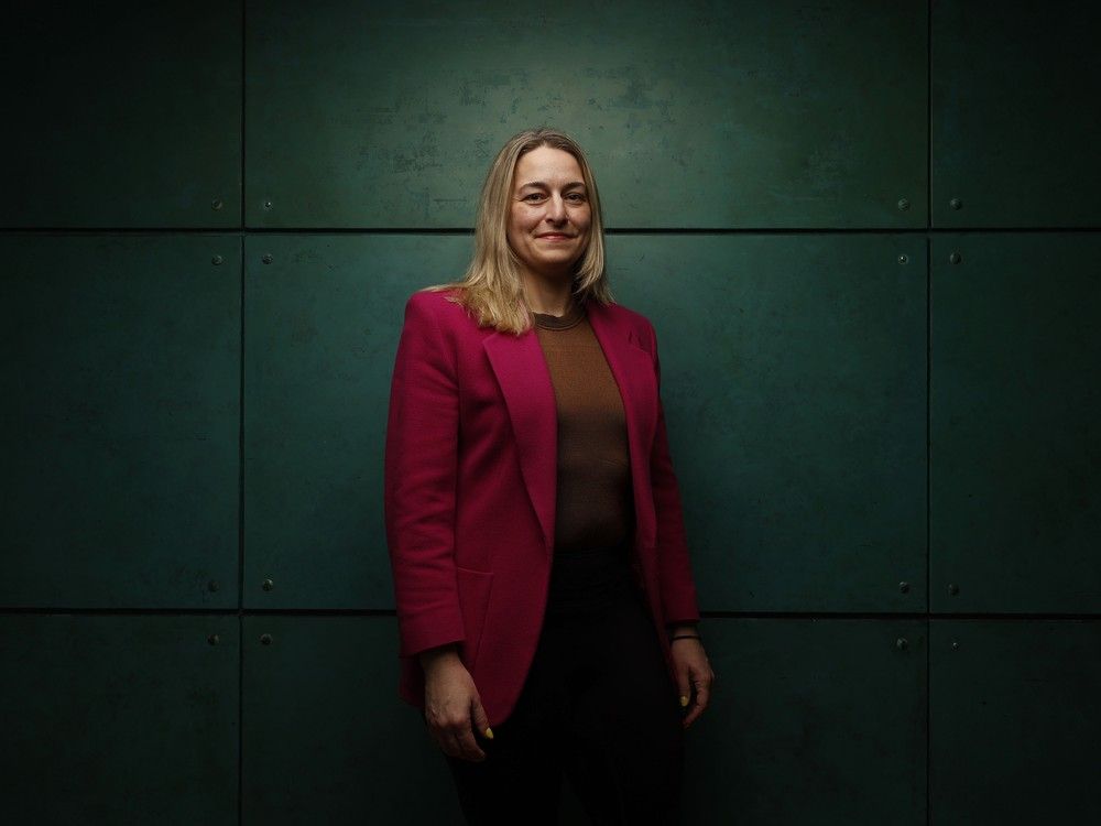  Rideau-Vanier Coun. St&eacute;phanie Plante poses for a photo at city hall.