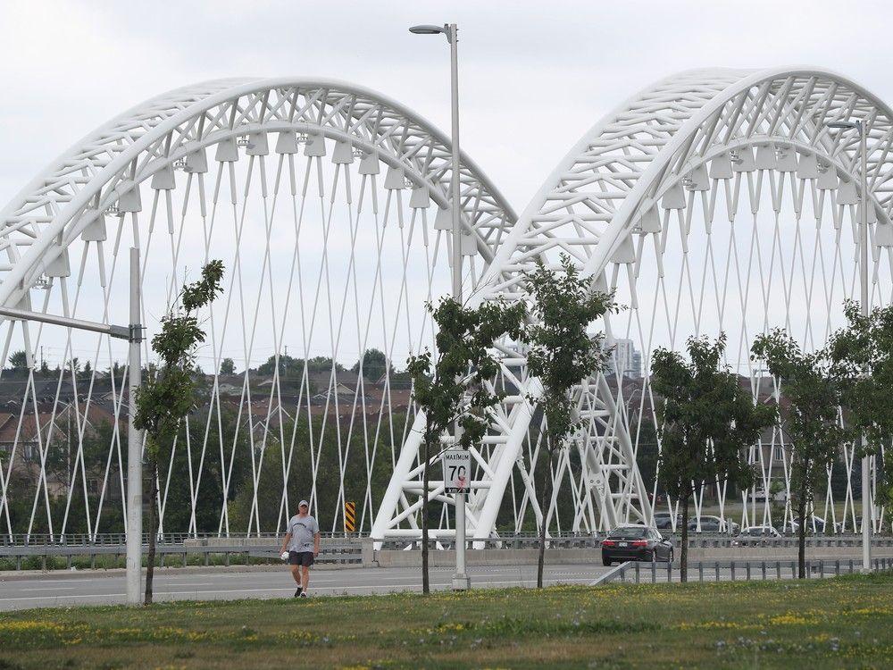  The Vimy Memorial Bridge which connects Barrhaven and Riverside South in a file photo.