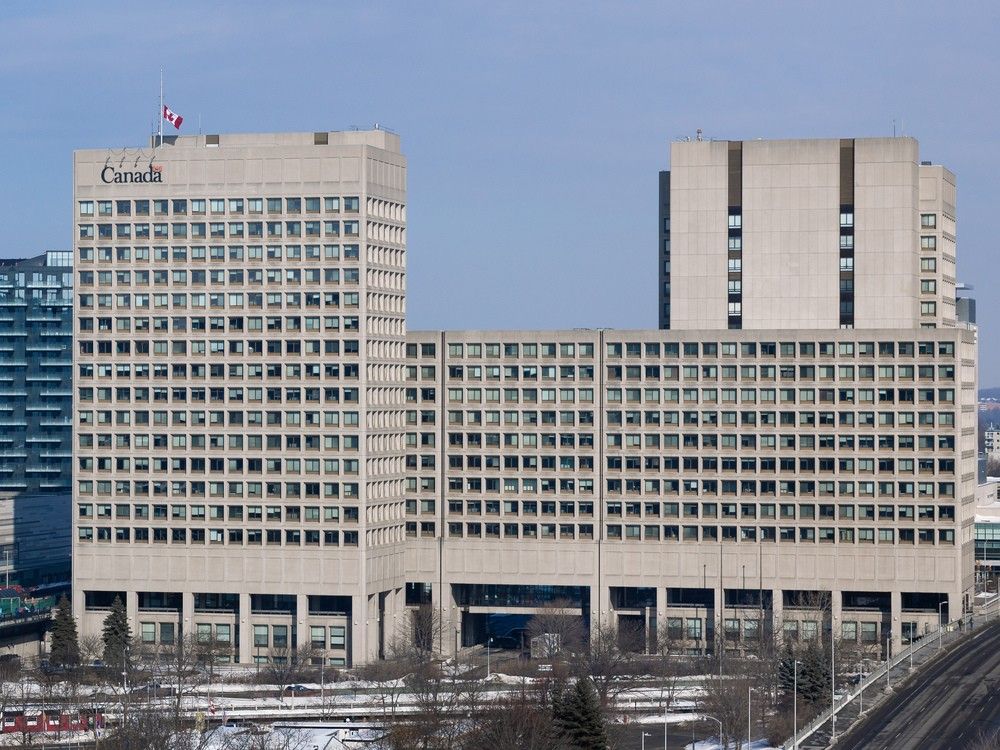  Department of National Defence headquarters in the Major-General George R. Pearkes building on Colonel By Drive in Ottawa.