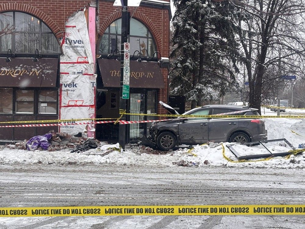 A vehicle crashed into a building Wednesday morning, February 25, 2026, leaving four pedestrians with serious injuries. The driver was also injured. Several blocks of Rideau Street were closed off while police and paramedics responded.