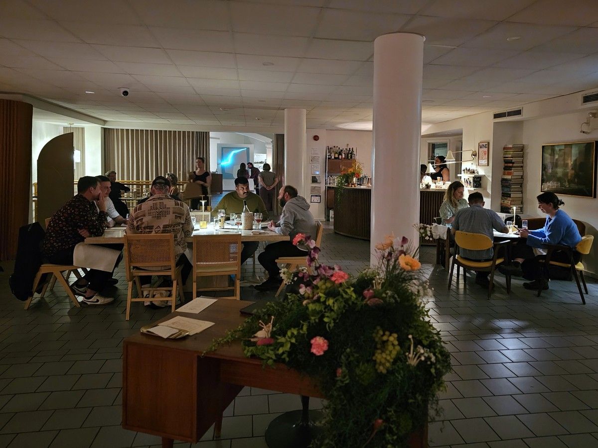  Guests filled the warm, mid-century interior of Parlour for the sold-out Girl Dinner pop-up, where 12 courses made their way out of the kitchen on International Women&rsquo;s Day.