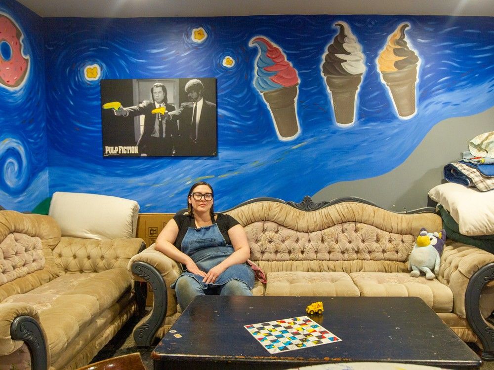  Ashley Atton in the back room of Bamm’s Snack Shack in Lowertown.