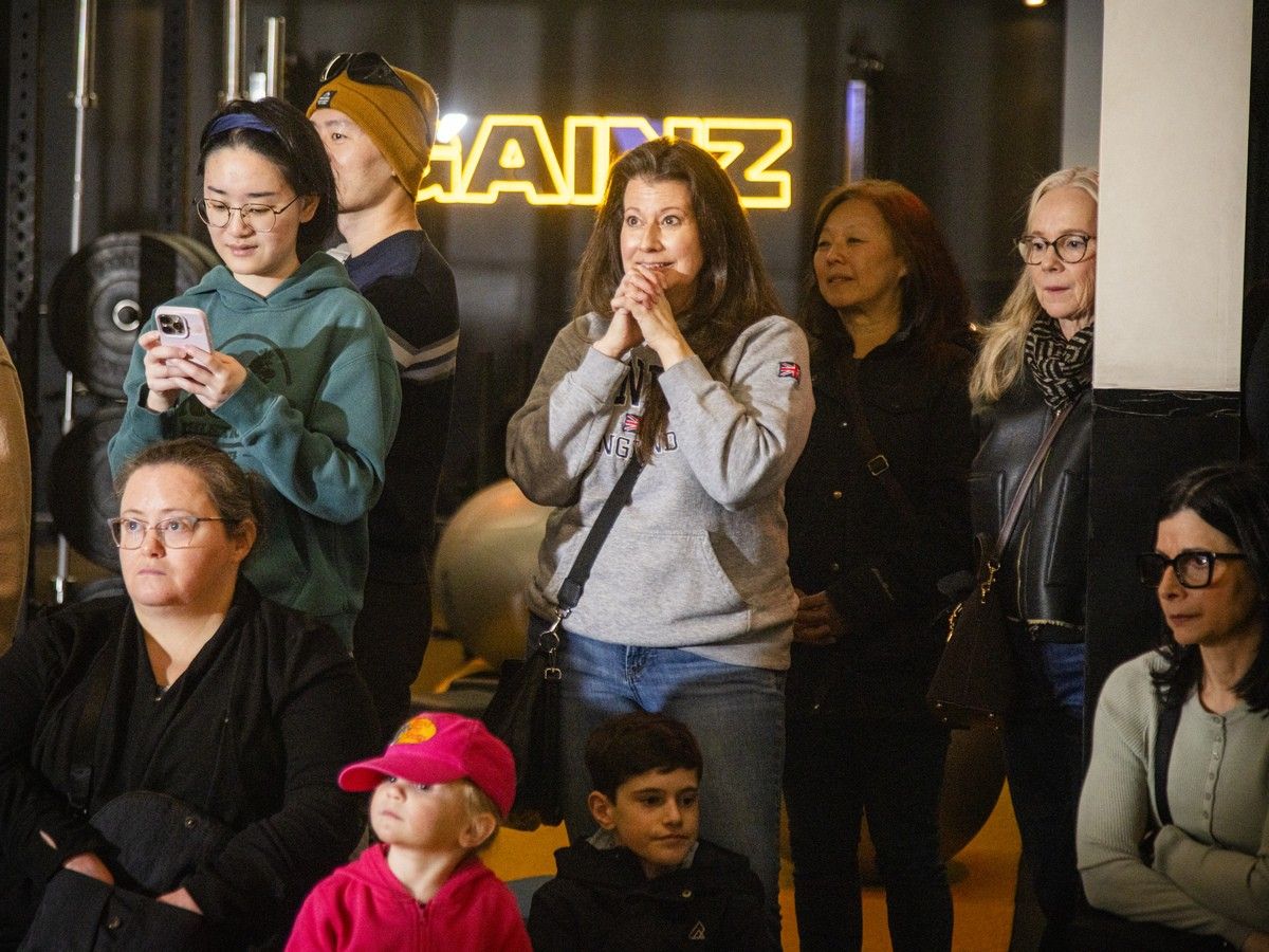 Supporters show off their enthusiasm for the record-setting effort by Morgan McKay in Ottawa on Saturdary. Supporters show off their enthusiasm for the record-setting effort by Morgan McKay in Ottawa on Saturdary.