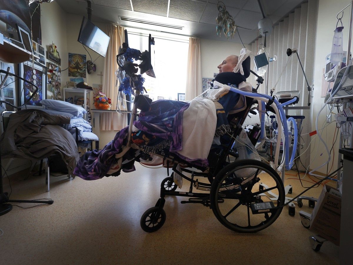  Andrew is an ALS patient in palliative care at Saint-Vincent Hospital in downtown Ottawa.