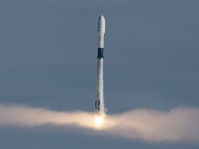 The RADARSAT Constellation Mission satellites used by the Canadian military were launched aboard a SpaceX Falcon 9 rocket from a U.S. Air Force Base in California, on June 12, 2019.