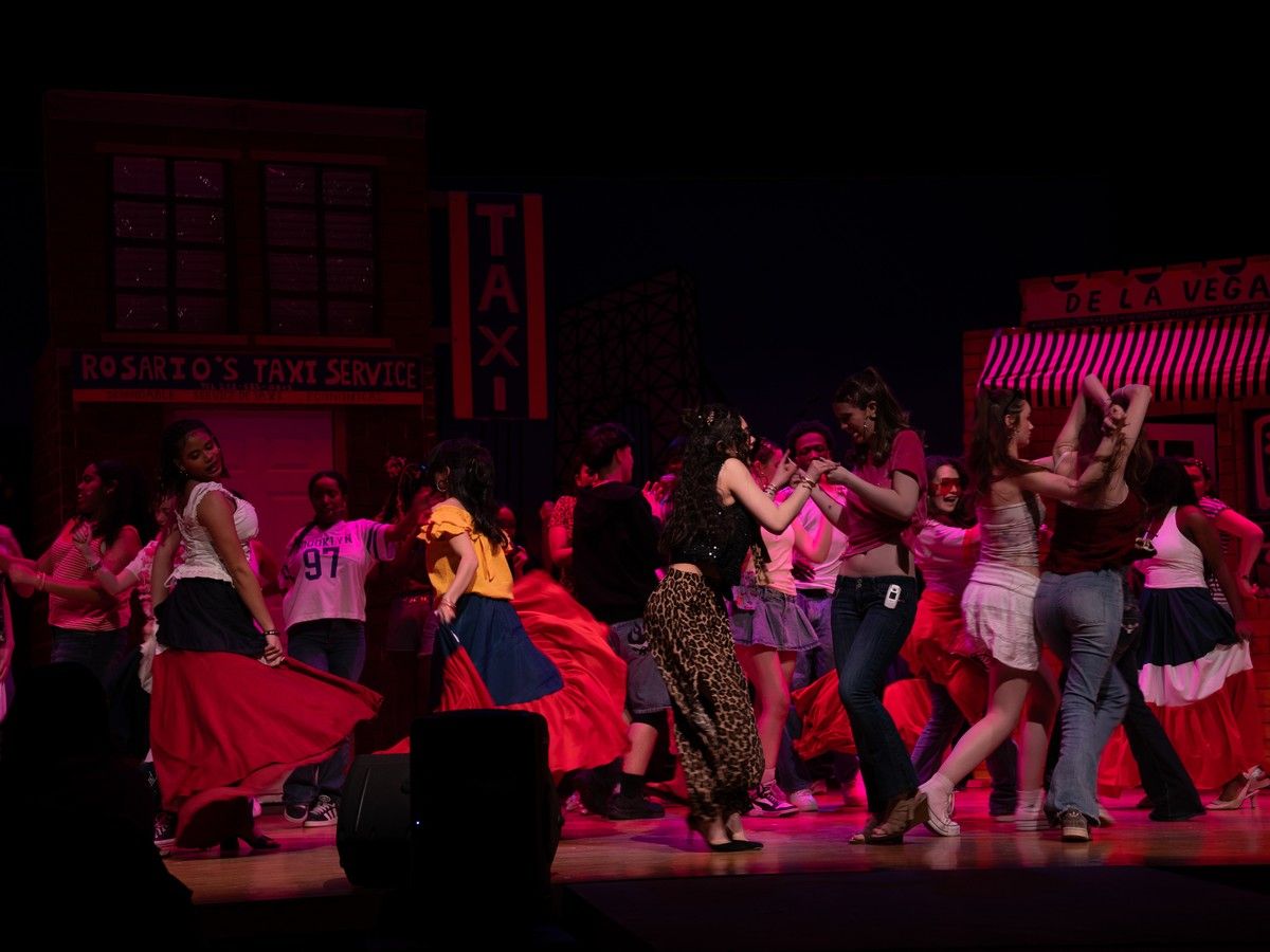 The cast of In the Heights during St. Patrick's High School's Cappies production of In the Heights
