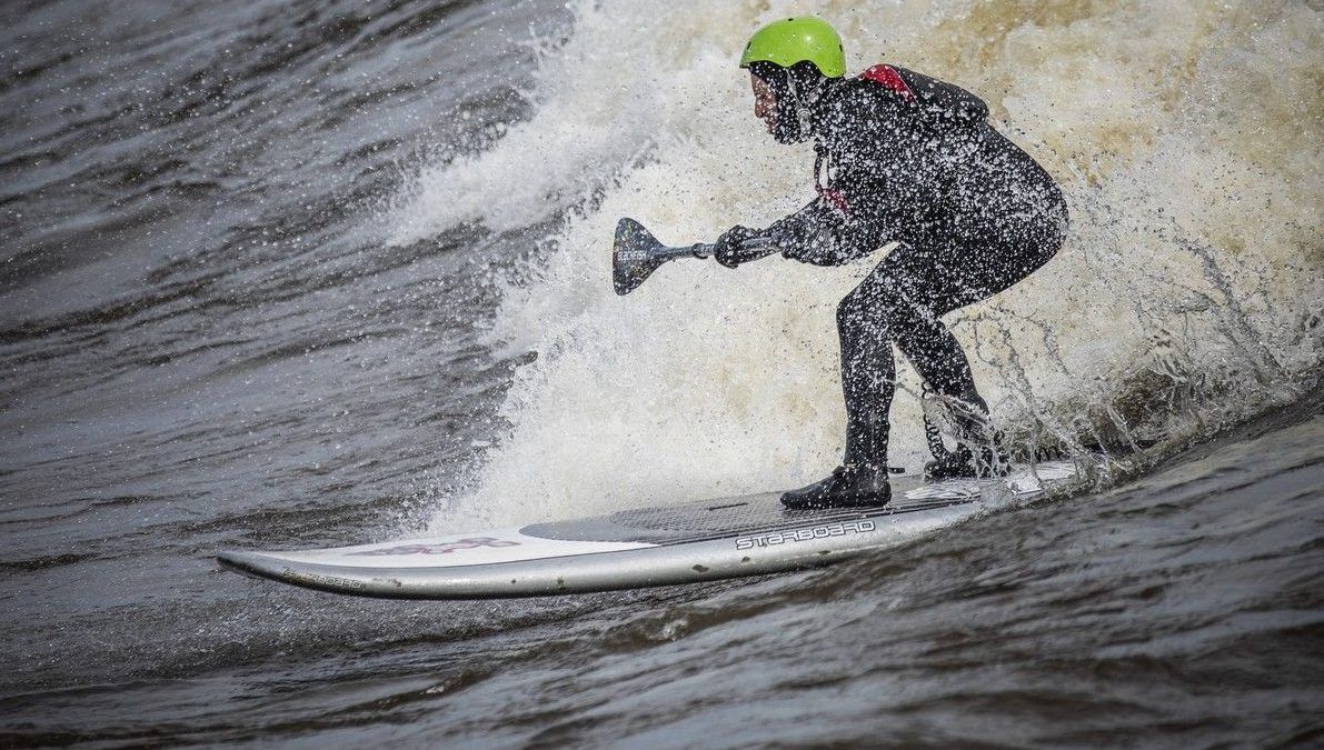 High spring runoff on the Ottawa River has created the annual freestanding wave at Bate Island, where experienced, properly equipped river surfers took advantage of the fast, frigid conditions to ride a fleeting seasonal swell only seen during a specific water level.