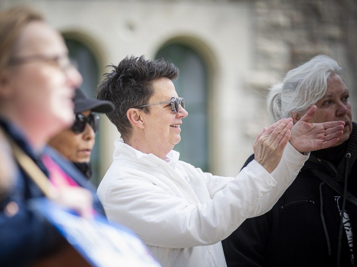 Protest against cuts to Ontario's health-care and education systems under Premier Doug Ford