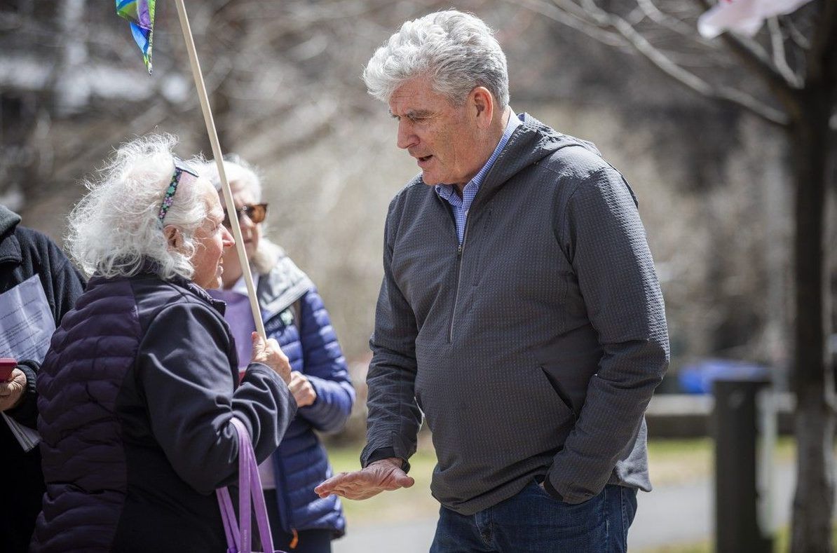 Protest against cuts to Ontario's health-care and education systems under Premier Doug Ford