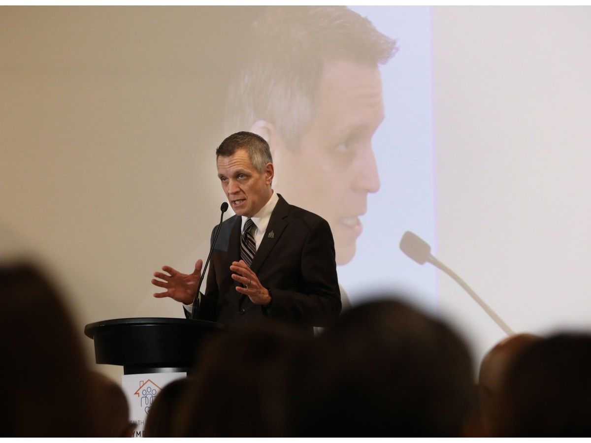  Ottawa Mayor Mark Sutcliffe was a key presenter at the Ottawa Health and Housing Symposium on April 10. Jean Levac/Ottawa Citizen