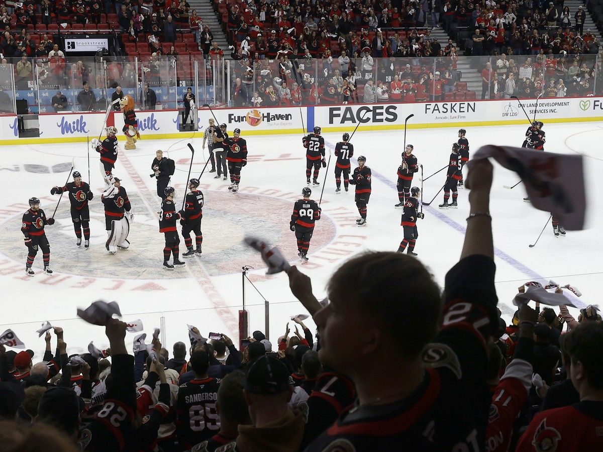 The Carolina Hurricanes defeated the Ottawa Senators four games straight.