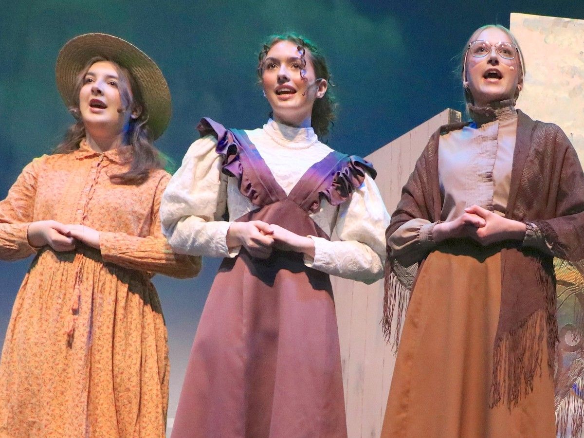 Annabelle Bouthillier as Mrs. MacPherson (L), Cassidie Button as Mrs. Barry (M), and Helen Rochon as Mrs. Rachel Lynde