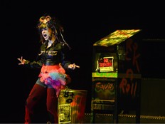 Oz played by Lily Burns during Immaculata High School's Cappies production of We Will Rock You: School Edition