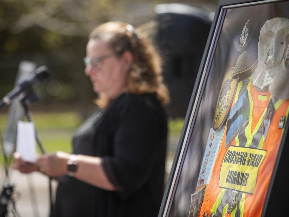 Amanda Clark, widow of Barrhaven crossing guard Peter Clark, spoke about her late husband