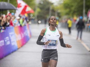 Tahir Kuftu was the second woman to cross the finish line in the Tamarack Homes Ottawa International Marathon.