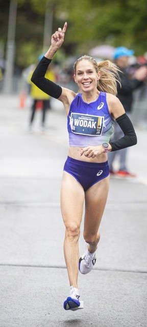 Natasha Wodak finished the Tamarack Homes Ottawa International Marathon in 2:33:15 Sunday morning.