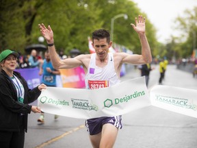 Ryan Wojdyla won the half marathon race Sunday morning with the time of 1:08:55.