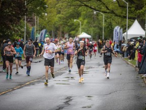 A light drizzle and cool temperatures made for great running conditions for the athletes taking part in Tamarack Ottawa Race Weekend's half and full marathons Sunday, May 24, 2026.