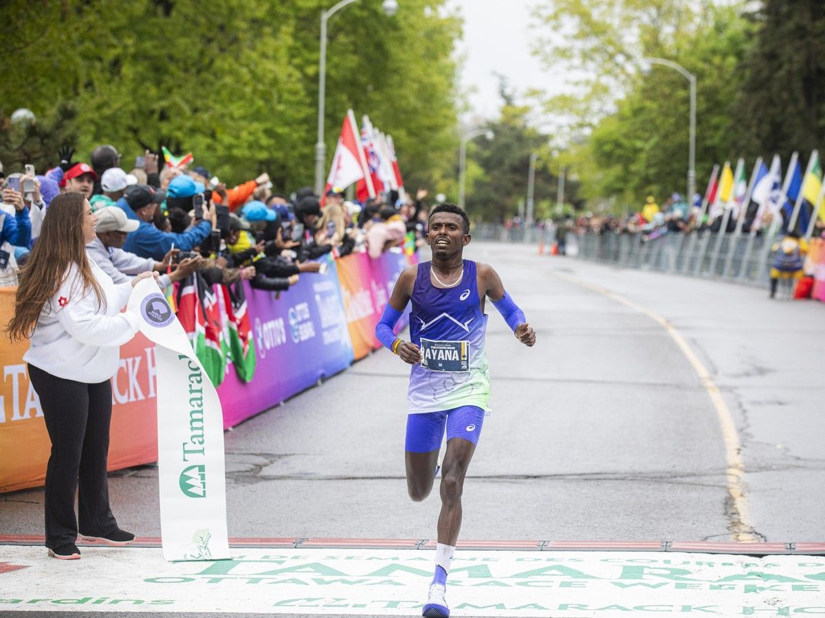  Gizealew Ayana was the second-place finisher in the Tamarack Homes Ottawa International Marathon.