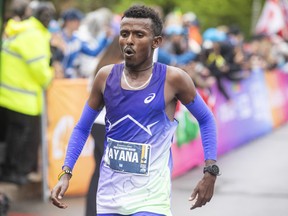Gizealew Ayana was the second-place finisher in the Tamarack Homes Ottawa International Marathon.