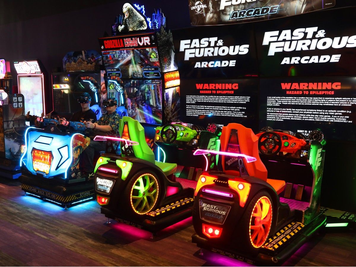  Splitsville also has an arsenal of arcade games.
