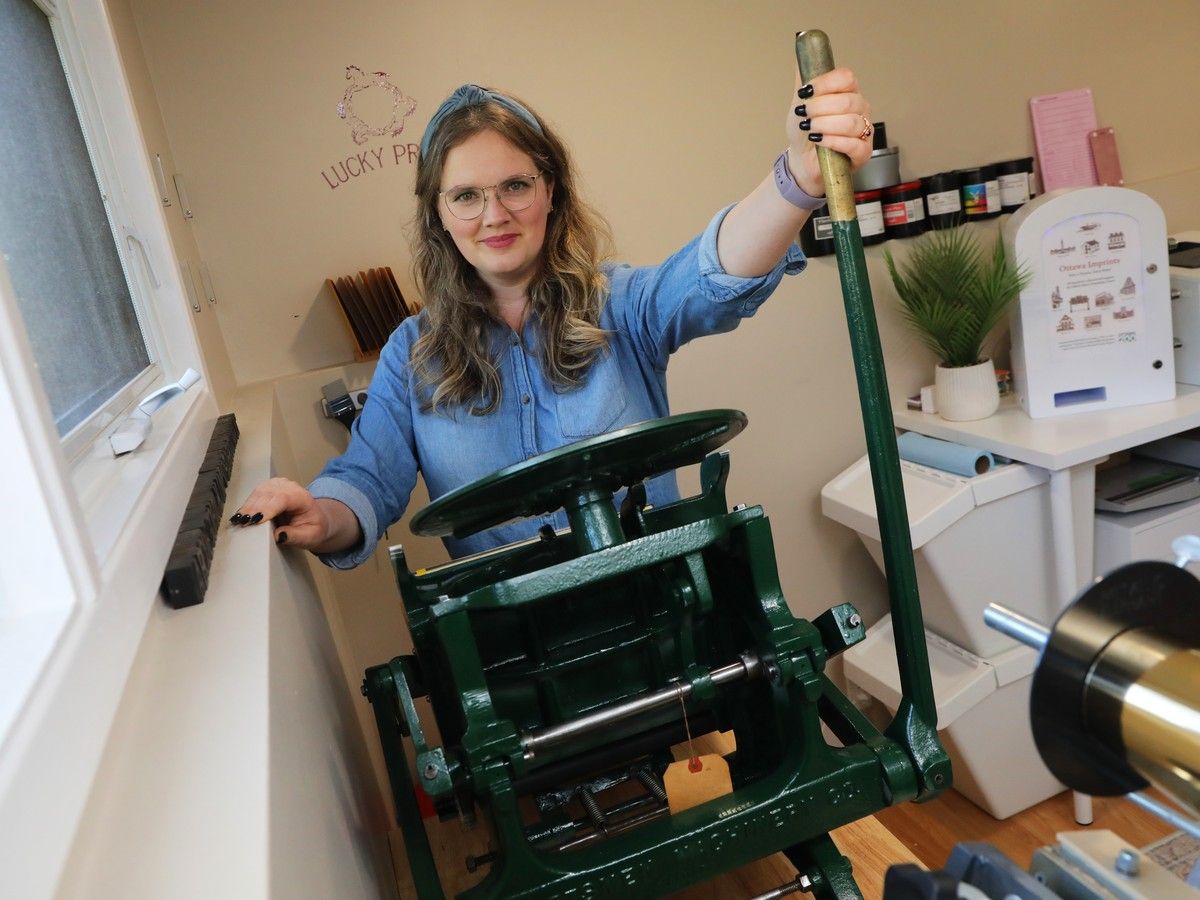 Cody McCallum, who recently bought a rare 75-year-old printing press, was just chosen to receive the competitive Ottawa 200 grant as part of the bicentennial, and will be creating a limited run of Ottawa cultural landmark prints to be sold at a mini vending machine around the city this summer.