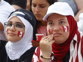 Hundreds of people gathered at Lansdowne Park to watch Canada take on Switzerland in World Cup action Wednesday afternoon.