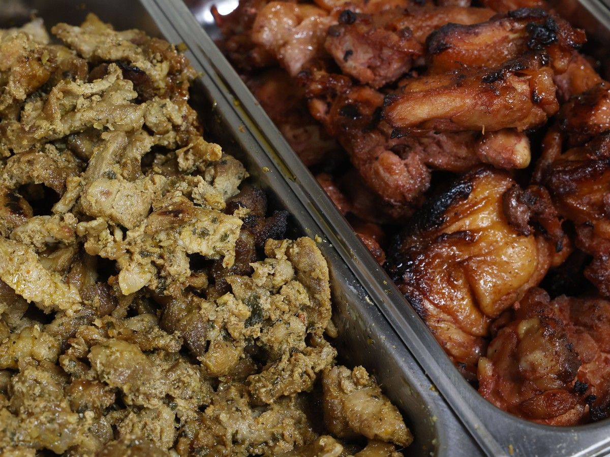 pork and chicken
