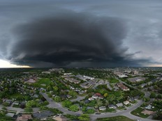 A severe thunder and rain storm heading toward Ottawa in a 2025 file photo.