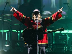 Musician Hardy on stage at Bluesfest