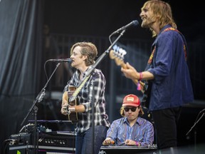 Folk duo summersets, featuring Kalle Mattson and Andrew Sowka, perform on the RBC Stage during Ottawa Bluesfest at LeBreton Flats on Sunday, July 12, 2026.