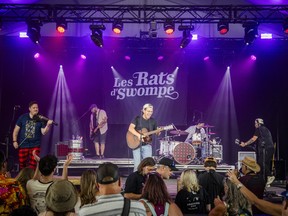 Les Rats d'Swompe perform on the LeBreton Stage during Ottawa Bluesfest at LeBreton Flats on Sunday, July 12, 2026.