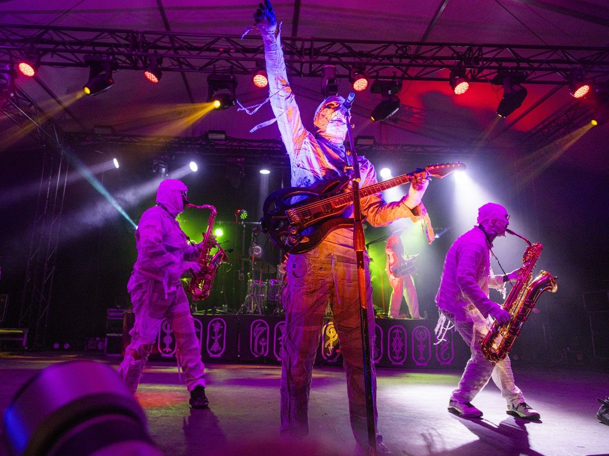 OTTAWA — Here Come the Mummies perform on the LeBreton Stage during Ottawa Bluesfest. Photo by Ashley Fraser, Postmedia. OTTAWA — Here Come the Mummies perform on the LeBreton Stage during Ottawa Bluesfest. Photo by Ashley Fraser, Postmedia.