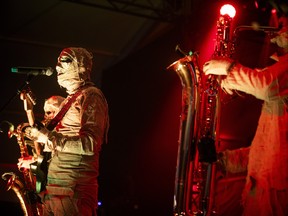 Here Come the Mummies perform on the LeBreton Stage during Ottawa Bluesfest at LeBreton Flats, Saturday, July 18, 2026.