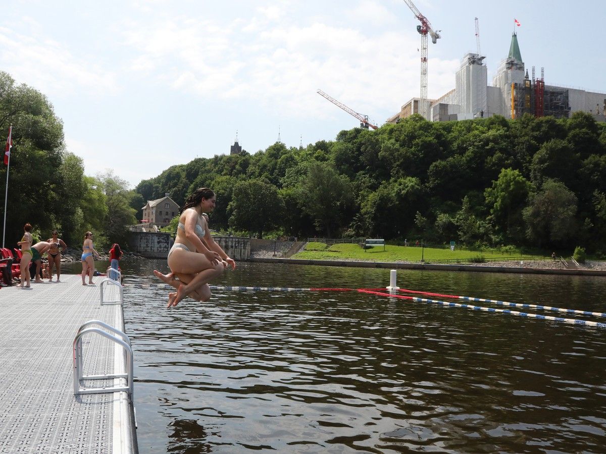 For Canada Day, I tested out the NCC’s new swimming dock beneath Parliament