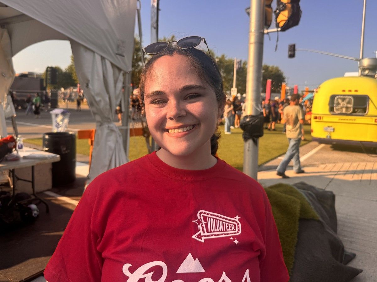  Naya Goguen makes sure beverages are cold and ready to be cracked open for Bluesfest-goers.