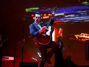 Lord Huron singer Ben Schneider on stage at Bluesfest