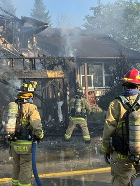 Ottawa firefighters battled a fire in Kinburn on Monday, July 6, 2026.
